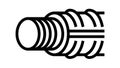 threaded fittings line icon animation