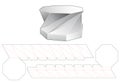 Threaded folding box die cut template Royalty Free Stock Photo