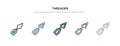 Threader icon in different style vector illustration. two colored and black threader vector icons designed in filled, outline,