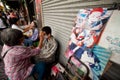 Threading in Chinatown Bangkok.