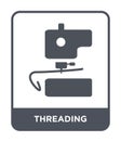 threading icon in trendy design style. threading icon isolated on white background. threading vector icon simple and modern flat