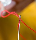 Threading Needle Means Tailoring Sew And Dressmaking