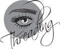 Threading Salon logo Royalty Free Stock Photo