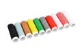 Threads on white backround Royalty Free Stock Photo
