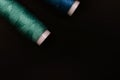 threads green and blue colors background Royalty Free Stock Photo