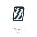 Threads icon vector. Trendy flat threads icon from sew collection isolated on white background. Vector illustration can be used