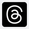 Threads mobile app icon. Threads app icon logo. Threads social media platform logo icon. Social media icon