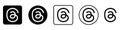 Threads mobile app icon. Threads app icon logo. Threads social media platform logo icon. Social media icon