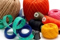 Threads and needle Royalty Free Stock Photo