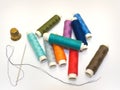 Threads and needle Royalty Free Stock Photo