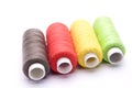 threads for sewing on a white background Royalty Free Stock Photo