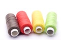 Threads for sewing on a white background Royalty Free Stock Photo