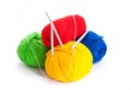 Threads and spokes for knitting Royalty Free Stock Photo