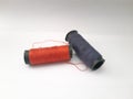 2 threads on a white background Royalty Free Stock Photo