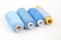Threads on white backround Royalty Free Stock Photo