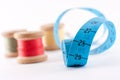 Threads and yardstick Royalty Free Stock Photo