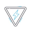 threat line icon, outline symbol, vector illustration, concept sign Royalty Free Stock Photo