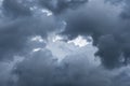 Threatening dark clouds start covering the sky Royalty Free Stock Photo