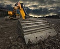 Threatening excavator Royalty Free Stock Photo