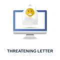 Threatening Letter icon. 3d illustration from harassment collection. Creative Threatening Letter 3d icon for web design Royalty Free Stock Photo