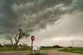 Threatening Storm Clouds in Central Nebraska Royalty Free Stock Photo