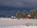 Threatening Winter Sky Royalty Free Stock Photo