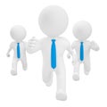 Three 3D human running Royalty Free Stock Photo