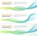 Three abstract banners with gradients webs Royalty Free Stock Photo