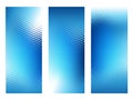 Three Abstract blue dot vertical Background Templates