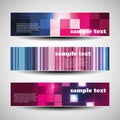 Three Abstract Header Designs Royalty Free Stock Photo