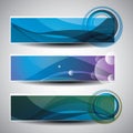 Three Abstract Header Designs Royalty Free Stock Photo