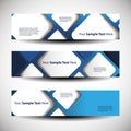 Three Abstract Header Designs Royalty Free Stock Photo