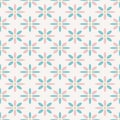 three abstract square seamless patterns with vintage groovy daisy flowers. Retro floral Royalty Free Stock Photo