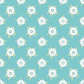 three abstract square seamless patterns with vintage groovy daisy flowers. Retro floral Royalty Free Stock Photo