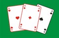 Three aces Royalty Free Stock Photo