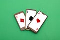 Three aces Royalty Free Stock Photo