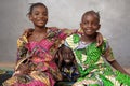 Three African black Children Smiling and Laughing together