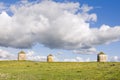 Three agriculture silos