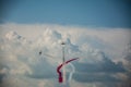 Three airplanes making air show at BIAS