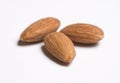 Three Almonds Close Up Royalty Free Stock Photo