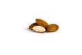 Three almonds and half