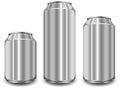 Three aluminum jar