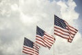 Three American Flags Royalty Free Stock Photo