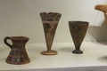 Three ancient dishes from Malia, 1900-1700 BC Royalty Free Stock Photo