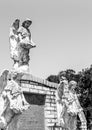 Three angels in cemetery