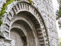 Three archivolts of the west door of the church of Santa Maria de Melide, La CoruÃÂ±a, Galicia, Spain, Europe Royalty Free Stock Photo