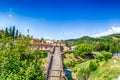 three archs medieval bridge in Italy