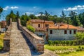 three archs medieval bridge in Italy