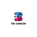 Three arrow logo designs, creative inspirations