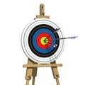 Three arrows on an archery target Royalty Free Stock Photo